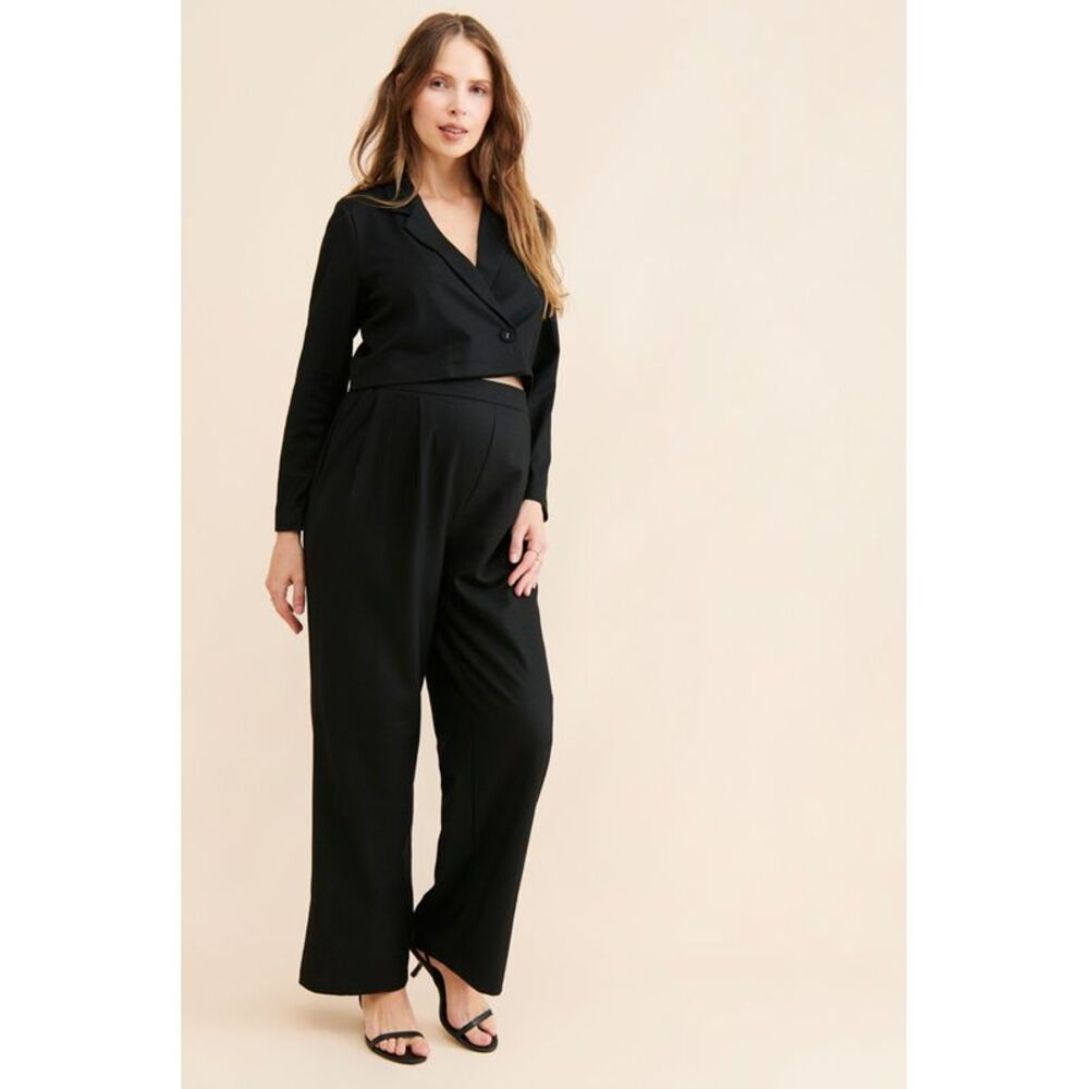 Vero Moda Women Maternity Neni Glitter Trousers Black L
